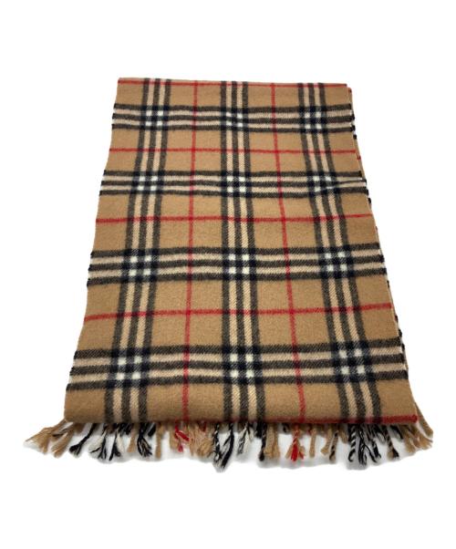 Burberrys（バーバリーズ）Burberrys (バーバリーズ) ノバチェック ウールマフラー ベージュ×ネイビーの古着・服飾アイテム