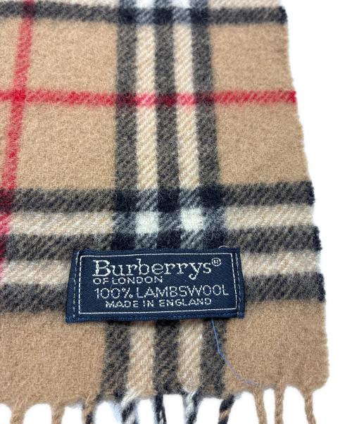 Burberrys（バーバリーズ）Burberrys (バーバリーズ) ノバチェック ウールマフラー ベージュ×ネイビーの古着・服飾アイテム