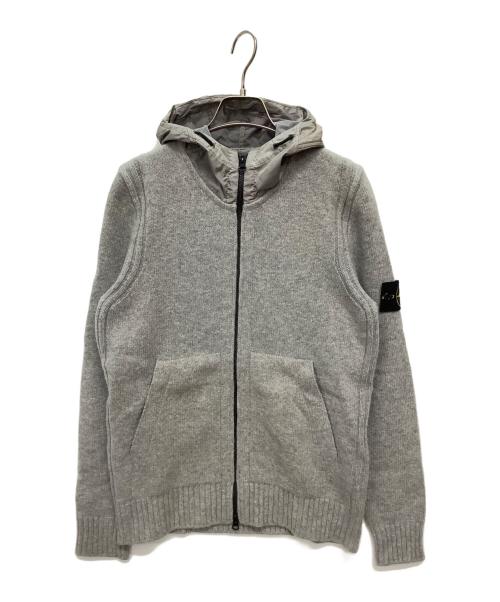 STONE ISLAND（ストーンアイランド）STONE ISLAND (ストーンアイランド) フルジップニットパーカージャケット グレー サイズ:Sの古着・服飾アイテム