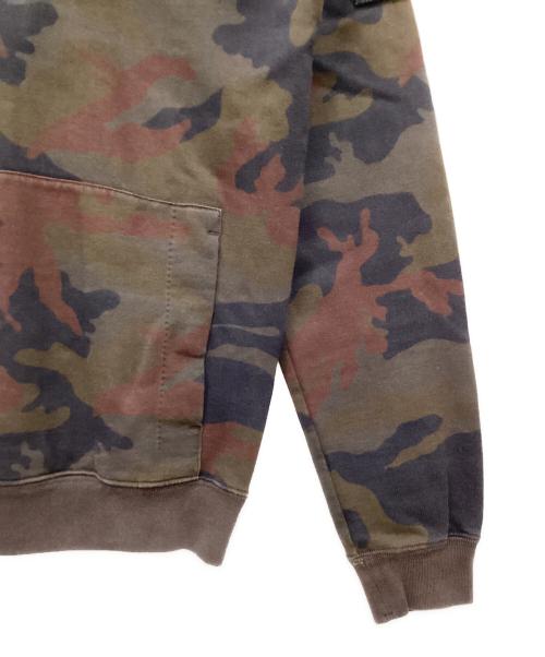 STONE ISLAND（ストーンアイランド）STONE ISLAND (ストーンアイランド) ハーフジップパーカー ブラウン×ブラック サイズ:Sの古着・服飾アイテム