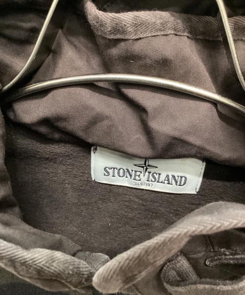 STONE ISLAND（ストーンアイランド）STONE ISLAND (ストーンアイランド) ハーフジップパーカー ブラウン×ブラック サイズ:Sの古着・服飾アイテム