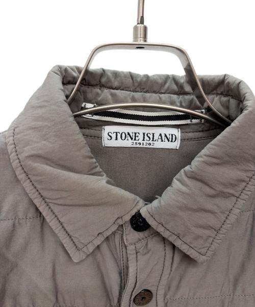 STONE ISLAND（ストーンアイランド）STONE ISLAND (ストーンアイランド) ガーメント パディングシャツジャケット グレー サイズ:Sの古着・服飾アイテム