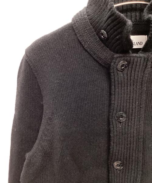 STONE ISLAND（ストーンアイランド）STONE ISLAND (ストーンアイランド) 厚手カーディガン ブラック サイズ:Sの古着・服飾アイテム