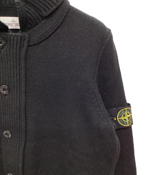 STONE ISLAND（ストーンアイランド）STONE ISLAND (ストーンアイランド) 厚手カーディガン ブラック サイズ:Sの古着・服飾アイテム