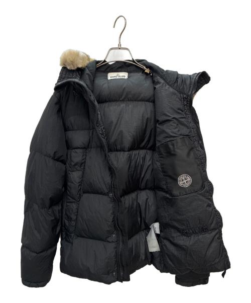 STONE ISLAND（ストーンアイランド）STONE ISLAND (ストーンアイランド) 14AW GARMENT DYED CRINKLE REPS NY DOWN ブラック サイズ:Mの古着・服飾アイテム