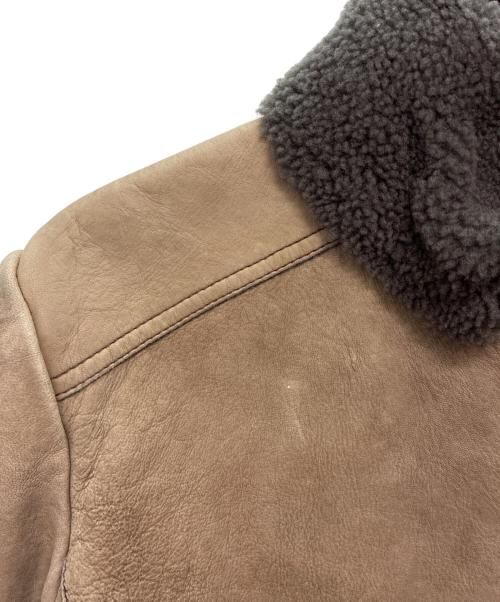 ARMANI JEANS（アルマーニジーンズ）ARMANI JEANS (アルマーニジーンズ) ゴートレザー ライダースジャケット ブラウン サイズ:EU40の古着・服飾アイテム