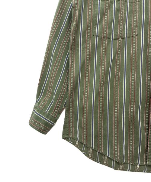 Eddie Bauer（エディーバウアー）Eddie Bauer (エディーバウアー) 80s 黒タグ コットン 長袖シャツ グリーン×レッド サイズ:Mの古着・服飾アイテム