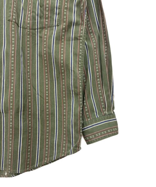 Eddie Bauer（エディーバウアー）Eddie Bauer (エディーバウアー) 80s 黒タグ コットン 長袖シャツ グリーン×レッド サイズ:Mの古着・服飾アイテム
