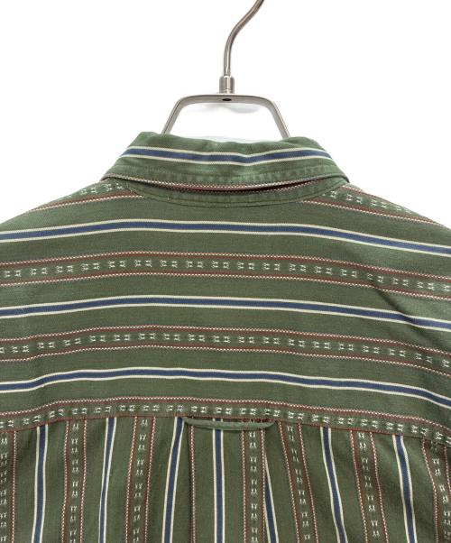 Eddie Bauer（エディーバウアー）Eddie Bauer (エディーバウアー) 80s 黒タグ コットン 長袖シャツ グリーン×レッド サイズ:Mの古着・服飾アイテム