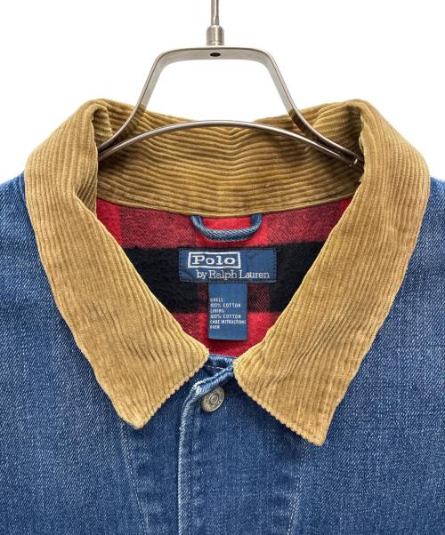 POLO RALPH LAUREN（ポロ・ラルフローレン）POLO RALPH LAUREN (ポロ・ラルフローレン) 90s デニムジャケット ライニングネル インディゴ サイズ:不明の古着・服飾アイテム