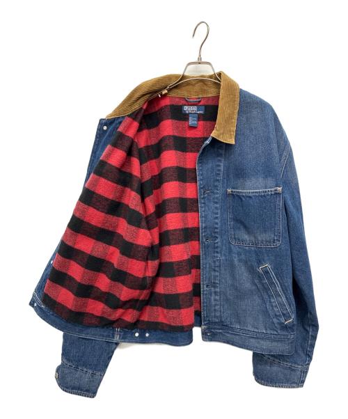 POLO RALPH LAUREN（ポロ・ラルフローレン）POLO RALPH LAUREN (ポロ・ラルフローレン) 90s デニムジャケット ライニングネル インディゴ サイズ:不明の古着・服飾アイテム