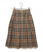Burberry'sバーバリーズ）の古着「ミニスカート」｜ベージュ×ブラック
