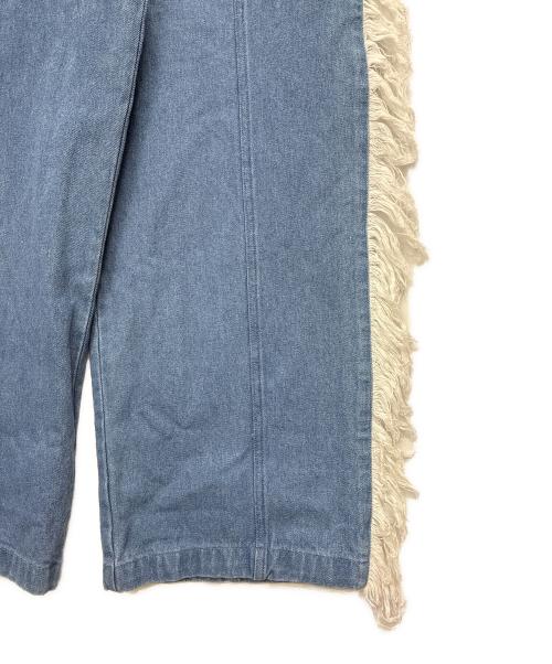 adidas Originals（アディダスオリジナル）adidas originals (アディダスオリジナル) KSENIA SCHNAIDER (クセニア シュナイダー) デニム フレイドジーンズ インディゴ サイズ:SIZE Lの古着・服飾アイテム