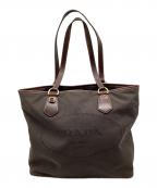 PRADAプラダ）の古着「キャンバストートバッグ」｜ブラウン