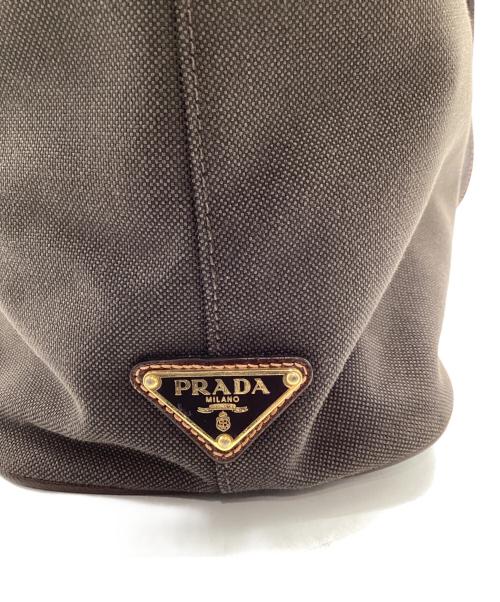 PRADA（プラダ）PRADA (プラダ) キャンバストートバッグ ブラウンの古着・服飾アイテム