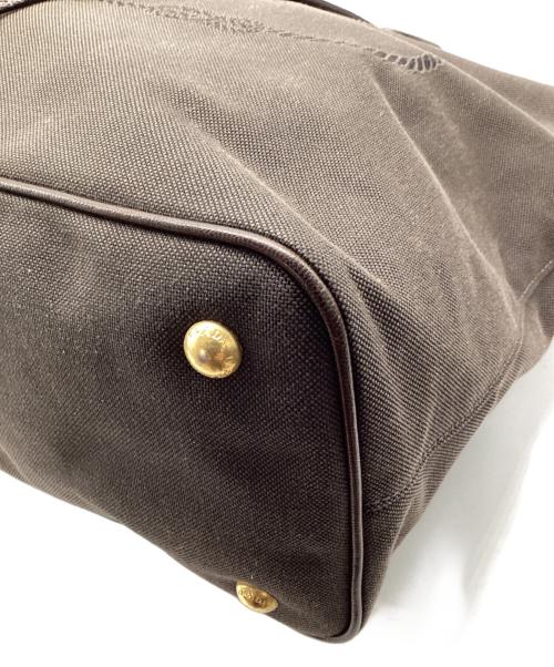 PRADA（プラダ）PRADA (プラダ) キャンバストートバッグ ブラウンの古着・服飾アイテム