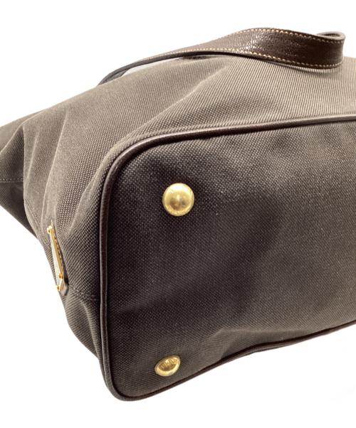 PRADA（プラダ）PRADA (プラダ) キャンバストートバッグ ブラウンの古着・服飾アイテム