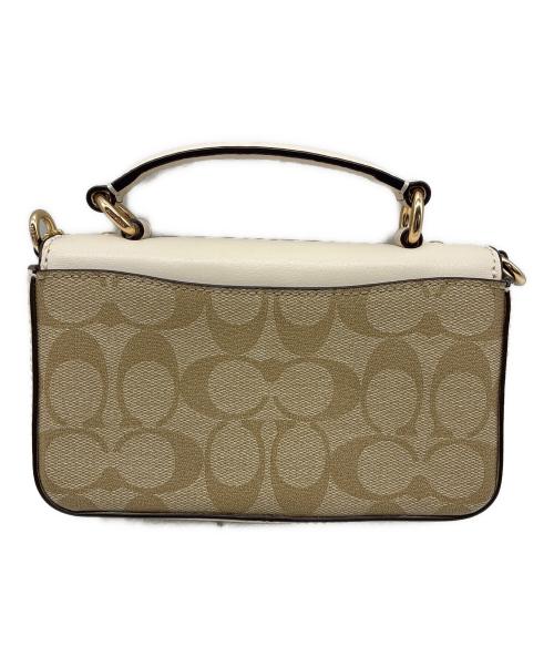 COACH（コーチ）COACH (コーチ) ミニ ジョージー トップ ハンドル クロスボディ・ブロックド アイボリー×ベージュの古着・服飾アイテム