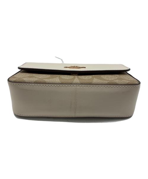 COACH（コーチ）COACH (コーチ) ミニ ジョージー トップ ハンドル クロスボディ・ブロックド アイボリー×ベージュの古着・服飾アイテム