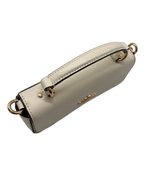 COACH（コーチ）COACH (コーチ) ミニ ジョージー トップ ハンドル クロスボディ・ブロックド アイボリー×ベージュの古着・服飾アイテム