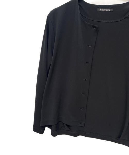 mizuiro-ind（ミズイロインド）mizuiro-ind (ミズイロインド) 薄手カーディガン ブラック サイズ:FREEの古着・服飾アイテム