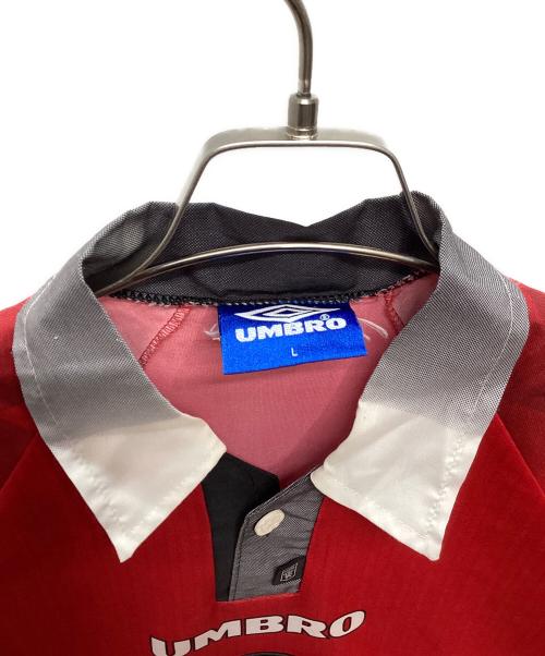 マンチェスターユナイテッド（マンチェスターユナイテッド）マンチェスターユナイテッド (マンチェスターユナイテッド) UMBRO (アンブロ) ゲームシャツ レッド サイズ:Lの古着・服飾アイテム