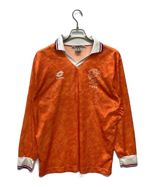 LOTTO（ロット）LOTTO (ロット) オランダ代表 (オランダダイヒョウ) ゲームシャツ オレンジ サイズ:Lの古着・服飾アイテム