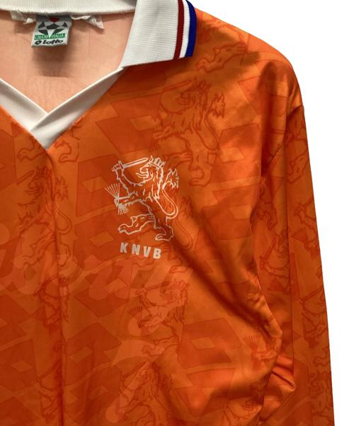 LOTTO（ロット）LOTTO (ロット) オランダ代表 (オランダダイヒョウ) ゲームシャツ オレンジ サイズ:Lの古着・服飾アイテム