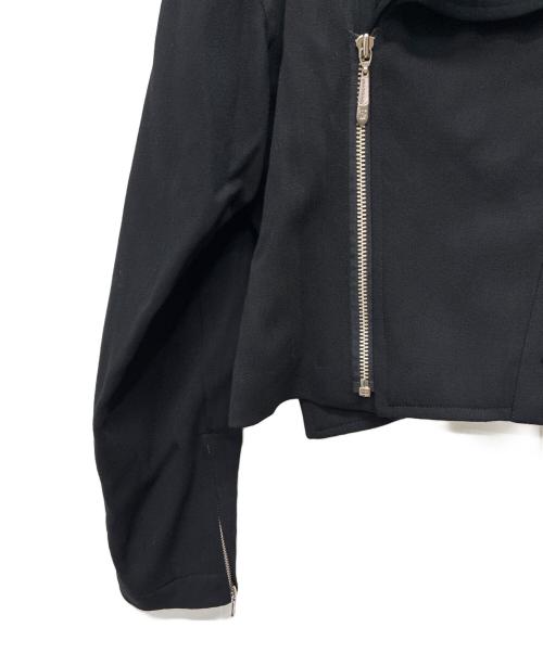 YOSHIYUKI KONISHI FICCE UOMO（ヨシユキコニシフィッチェウォーモ）YOSHIYUKI KONISHI FICCE UOMO (ヨシユキコニシフィッチェウォーモ) ウール ライダースジャケット ブラック サイズ:Ｍの古着・服飾アイテム