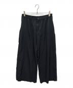 Y'sワイズ）の古着「ウールギャバ ワイドパンツ」｜ブラック