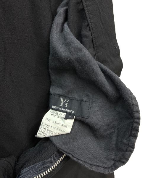 Y's（ワイズ）Y's (ワイズ) ウールギャバ ワイドパンツ ブラック サイズ:size 3の古着・服飾アイテム