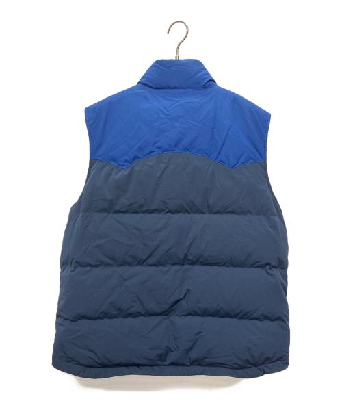 Patagonia（パタゴニア）Patagonia (パタゴニア) リバーシブル ビビー ダウンベスト ブルー×ベージュ サイズ:不明の古着・服飾アイテム