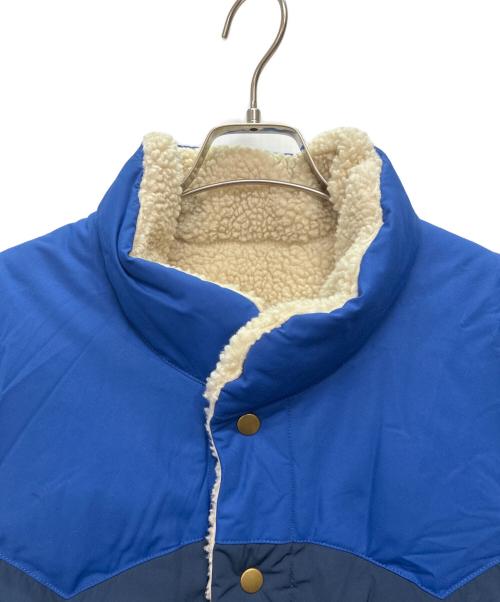 Patagonia（パタゴニア）Patagonia (パタゴニア) リバーシブル ビビー ダウンベスト ブルー×ベージュ サイズ:不明の古着・服飾アイテム