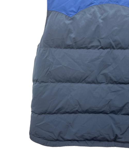 Patagonia（パタゴニア）Patagonia (パタゴニア) リバーシブル ビビー ダウンベスト ブルー×ベージュ サイズ:不明の古着・服飾アイテム