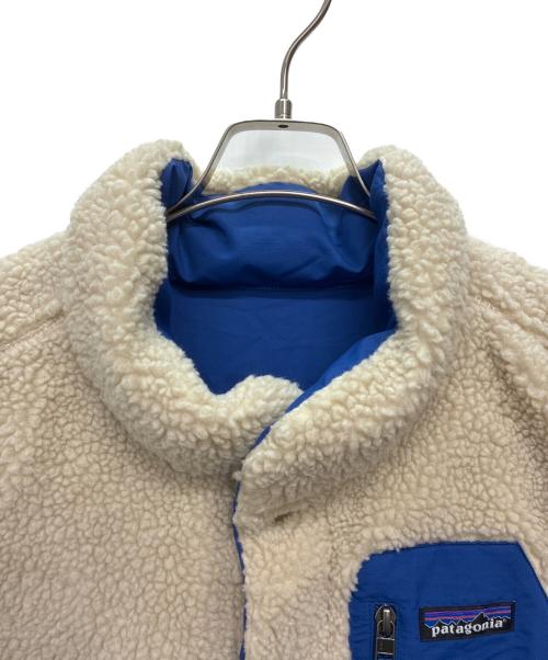 Patagonia（パタゴニア）Patagonia (パタゴニア) リバーシブル ビビー ダウンベスト ブルー×ベージュ サイズ:不明の古着・服飾アイテム