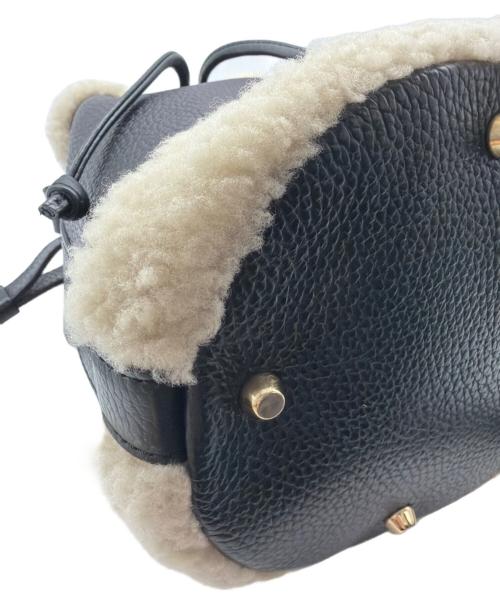 CHRISTIAN VILLA（クリスチャンヴィラ）CHRISTIAN VILLA (クリスチャンヴィラ) ショルダーバッグ ブラック×ボアの古着・服飾アイテム