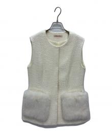 Apuweiser-riche（アプワイザーリッシェ）の古着「ツイードジレ」｜ホワイト