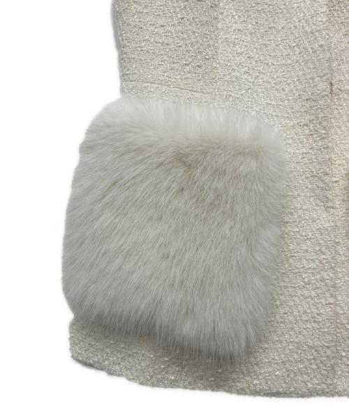 Apuweiser-riche（アプワイザーリッシェ）Apuweiser-riche (アプワイザーリッシェ) ツイードジレ ホワイト サイズ:SIZE 2の古着・服飾アイテム