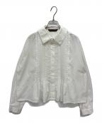 mizuiro-indミズイロインド）の古着「ショート丈ワイドシャツ」｜ホワイト