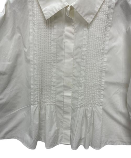 mizuiro-ind（ミズイロインド）mizuiro-ind (ミズイロインド) ショート丈ワイドシャツ ホワイト サイズ:FREEの古着・服飾アイテム