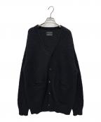 NUMBER (N)INEナンバーナイン）の古着「MOHAIR SOLID JACQUARD KNIT CARDIGAN」｜ブラック