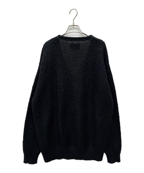 NUMBER (N)INE（ナンバーナイン）NUMBER (N)INE (ナンバーナイン) MOHAIR SOLID JACQUARD KNIT CARDIGAN ブラック サイズ:size 3の古着・服飾アイテム