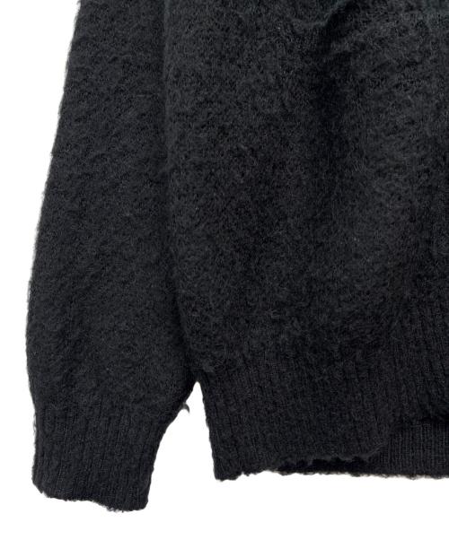 NUMBER (N)INE（ナンバーナイン）NUMBER (N)INE (ナンバーナイン) MOHAIR SOLID JACQUARD KNIT CARDIGAN ブラック サイズ:size 3の古着・服飾アイテム