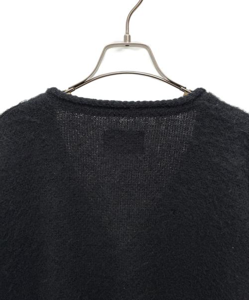 NUMBER (N)INE（ナンバーナイン）NUMBER (N)INE (ナンバーナイン) MOHAIR SOLID JACQUARD KNIT CARDIGAN ブラック サイズ:size 3の古着・服飾アイテム