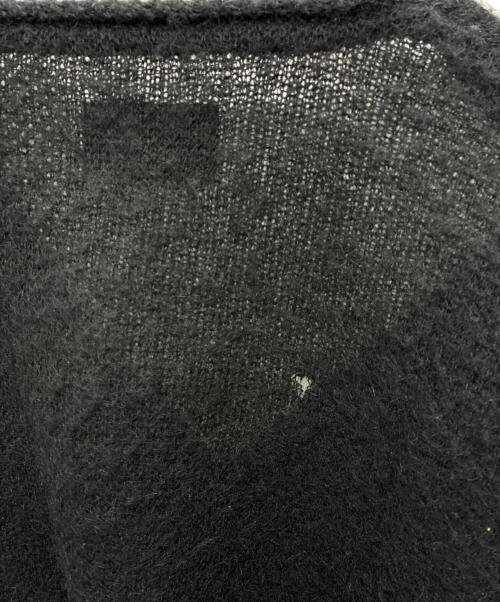 NUMBER (N)INE（ナンバーナイン）NUMBER (N)INE (ナンバーナイン) MOHAIR SOLID JACQUARD KNIT CARDIGAN ブラック サイズ:size 3の古着・服飾アイテム