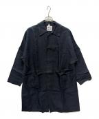 Yarmoヤーモ）の古着「【イングランド製】ステンカラーコート」｜ネイビー