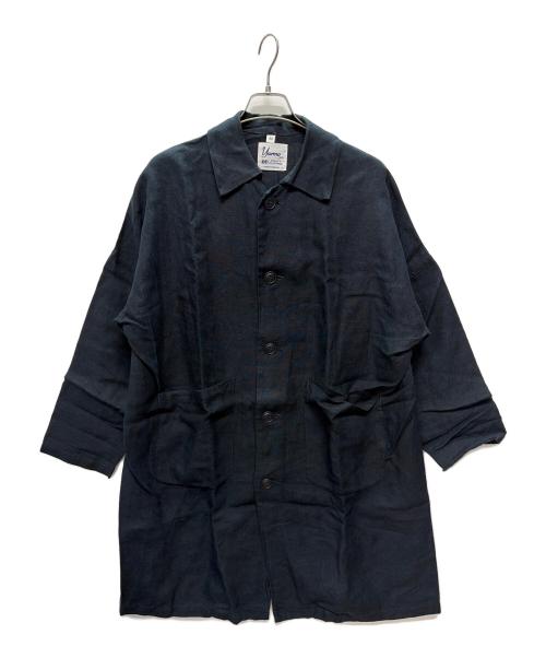 Yarmo（ヤーモ）Yarmo (ヤーモ) 【イングランド製】ステンカラーコート ネイビー サイズ:40の古着・服飾アイテム