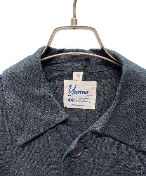 Yarmo（ヤーモ）Yarmo (ヤーモ) 【イングランド製】ステンカラーコート ネイビー サイズ:40の古着・服飾アイテム