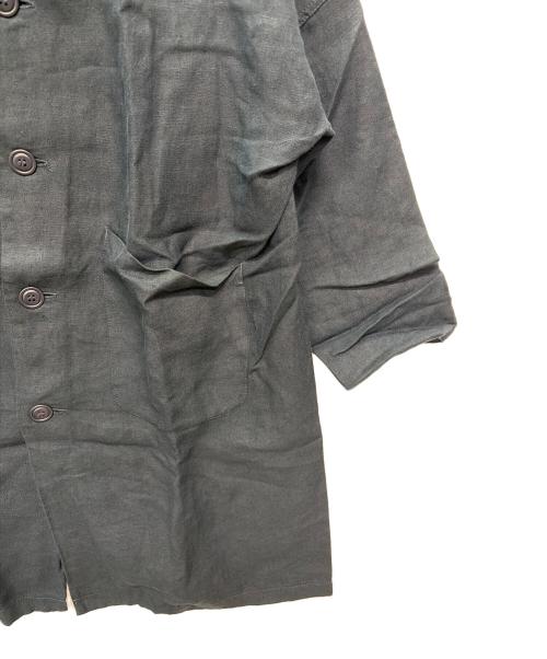 Yarmo（ヤーモ）Yarmo (ヤーモ) 【イングランド製】ステンカラーコート ネイビー サイズ:40の古着・服飾アイテム