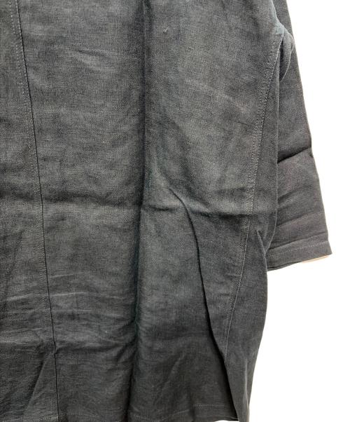 Yarmo（ヤーモ）Yarmo (ヤーモ) 【イングランド製】ステンカラーコート ネイビー サイズ:40の古着・服飾アイテム